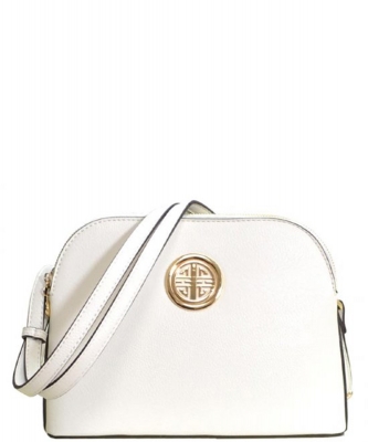 Messenger Handbag Design Faux Leather WU040NC WHITE